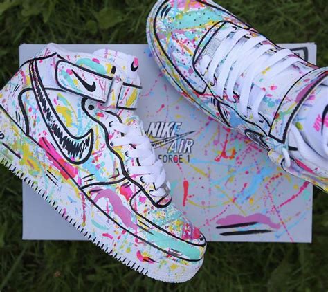 Cartoon Paint Splatter Custom Sneakers Diy Custom Shoes Diy Diy