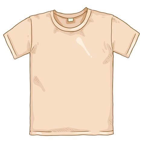 Premium Vector Vector Single Cartoon Illustration Beige Tshirt