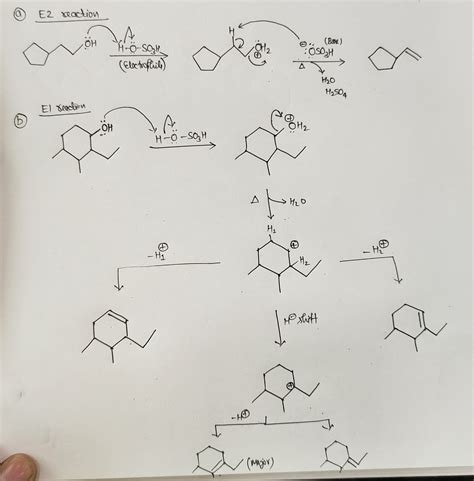 [Solved] 2. Dehydration Mechanisms! a. Please draw the reaction ...