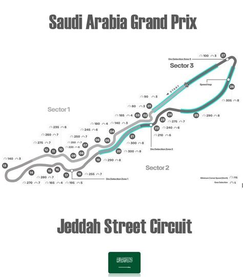 F1 Jeddah Street Circuit Saudi Arabia Grand Prix Track Map Etsy UK In