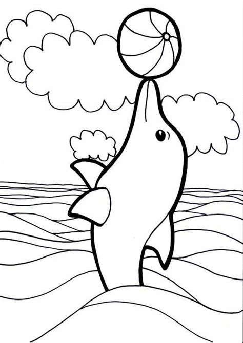 Cute Baby Dolphin Coloring Pages