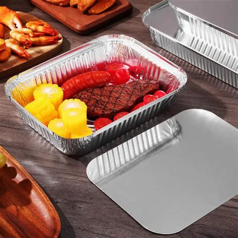 Disposable Fast Food Take Away Aluminium Foil Container Tray Disposable