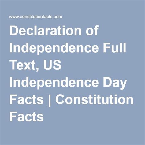 Declaration Of Independence Full Text Us Independence Day Facts