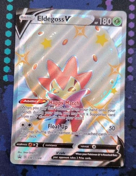 Mavin Eldegoss V SWSH084 Shiny Holo Full Art Pokemon Black Star Promo