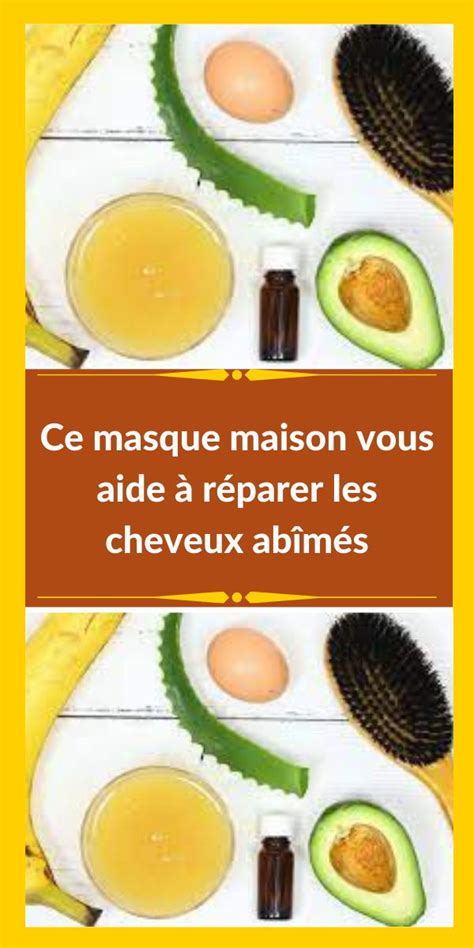 Ce masque maison vous aide à réparer les cheveux abîmés Cheveux Ternes