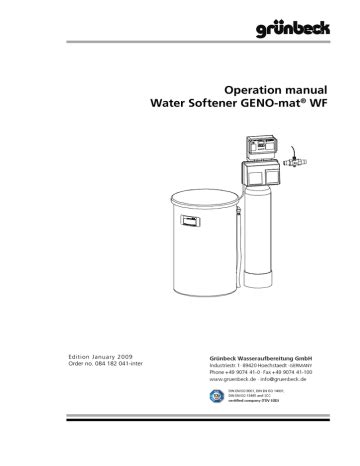 Grünbeck GENO mat WF Operation Manual Manualzz