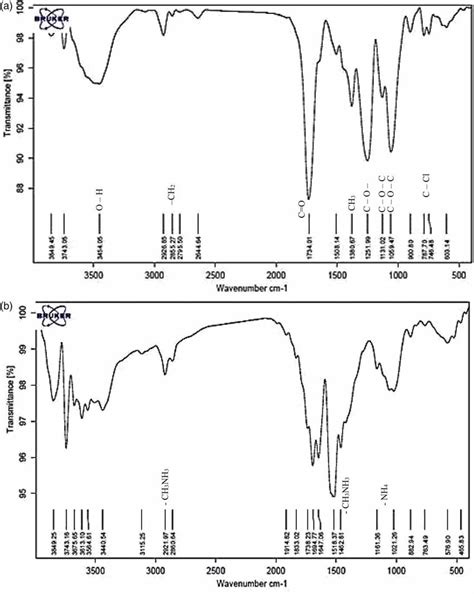 Ftir Spectra Of A Cellulose Acetate And B Aminized Cellulose