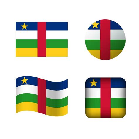 Vector Central African Republic National Flag Icons Set 33525402 Vector ...