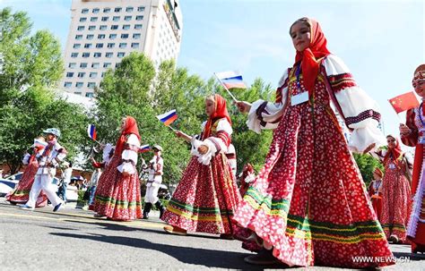 Parade Held During 8th China Russia Cultural Market In Heihe 2