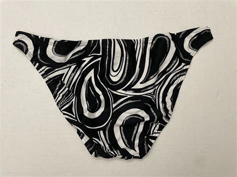 APT 9 Black White Bikini Swimsuit Bottoms Size 12 EBay