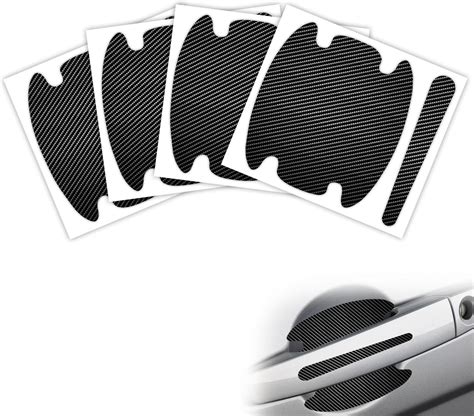 Amazon BESULEN Car Door Handle Bowl Sticker 8 Pcs Carbon Fiber