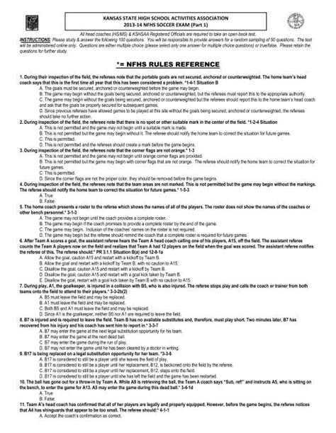 kansas state high school activities association *= nfhs rules ... - kshsaa