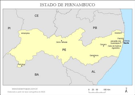 Mapa De Pernambuco Baixar Mapas