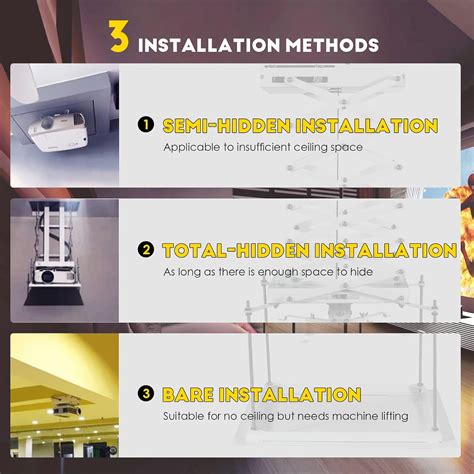 Cgoldenwall Elevador De Proyector El Ctrico Gancho De Montaje