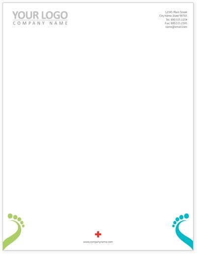 Podiatrist Health Care Letterhead