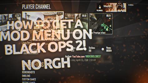 How To Get A Mod Menu On Black Ops 2 XBOX ONE XBOX 360 YouTube