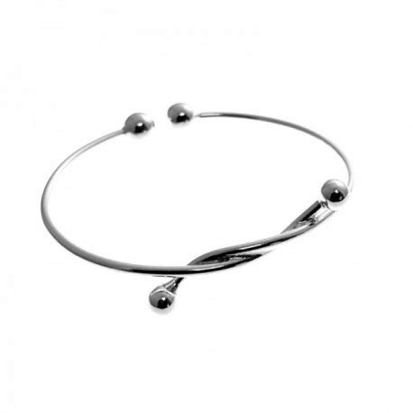 Brazalete Plata Ley M Pulsera R Gida Ajustable Motivo Nudo Bolas