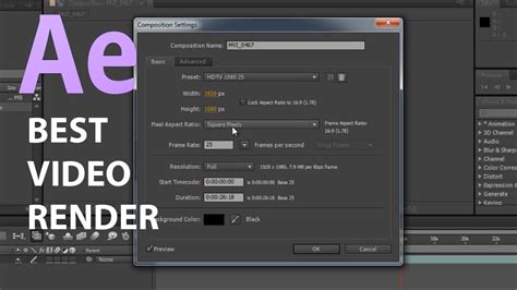 Best Video Render Settings In Adobe After Effects Cs Youtube