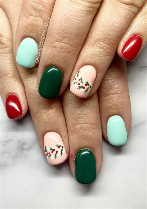 Pretty Festive Nail Colours Designs Beautiful Holiday Foliage