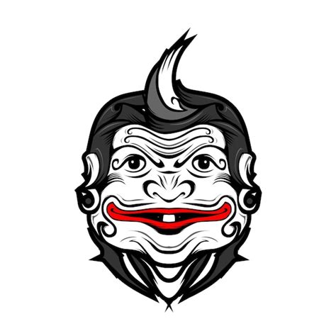 Premium Vector | Traditional puppet semar head vector