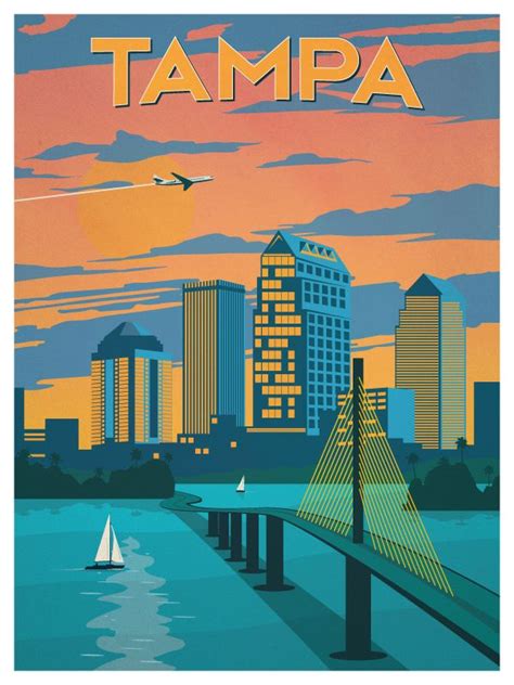 Vintage Tampa Poster By IdeaStorm Media Ideastorm Bigcartel