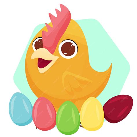 Premium Vector Vector Printing Template Cute Chicken With Colored