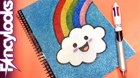 Impresionante Cómo Decorar Libreta Kawaii Con Glitter Youtube