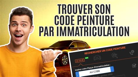 Trouver Son CODE PEINTURE Par IMMATRICULATION YouTube