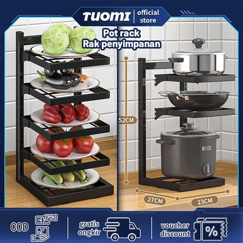 Jual Durouin Rak Bawah Wastafel 4 Tingkat Rak Susun Dapur Stainless