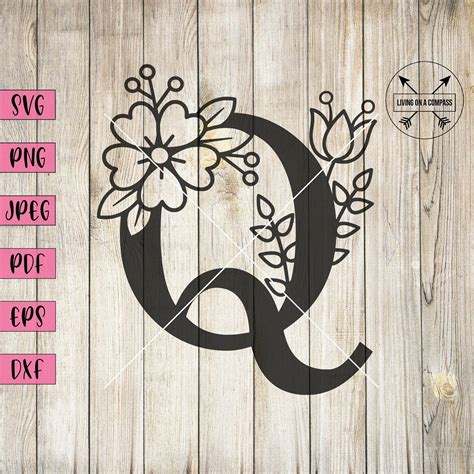 Floral Letter Svg Letter Svg Floral Alphabet Clipart - Etsy