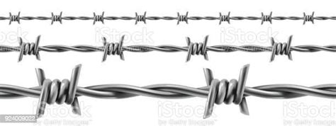 Barbed Wire Seamless 3d Vector Stock Illustration Download Image Now Barbed Wire Three