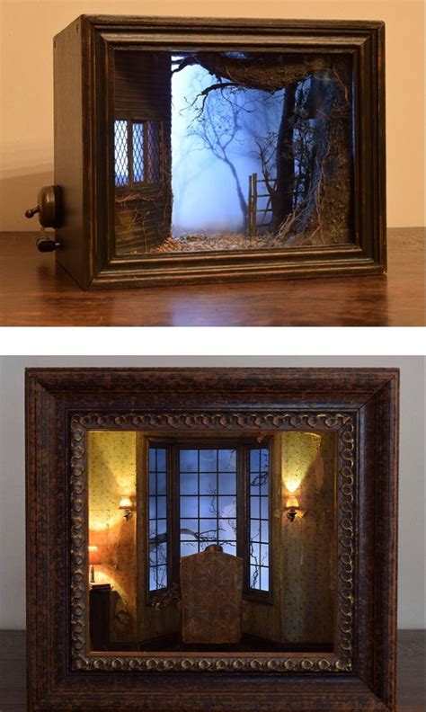 artist andy acres shadow boxes miniature rooms miniature houses