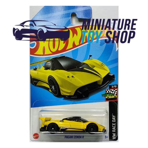 Hot Wheels Mainline Pagani Zonda R Yellow Miniature Toy Shop