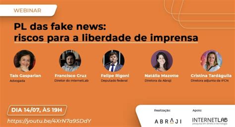 Abraji promove live sobre lei das fake news e fala sobre os riscos à