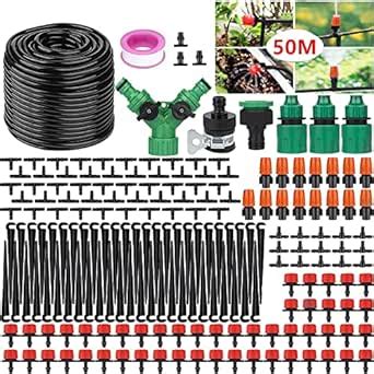 ANJUN 50m Garten BewässerungsSystem 200 Pcs Garten Bewässerung Kit