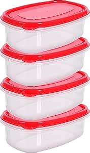 Homeshopa Plastic Food Storage Containers Litre Pack Rectangular