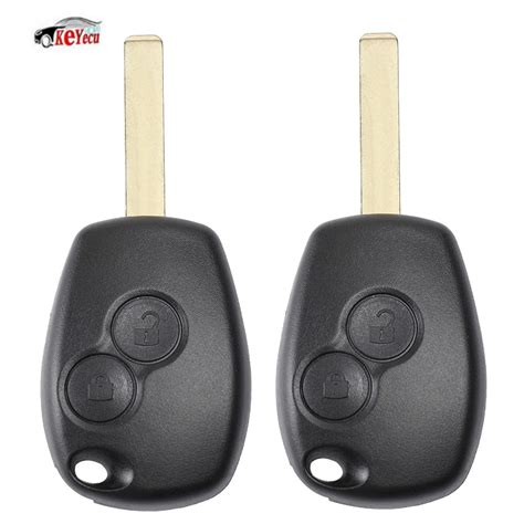 KEYECU 2 Pcs Lot Remote Key For Renault Clio III Kangoo II Master Modus