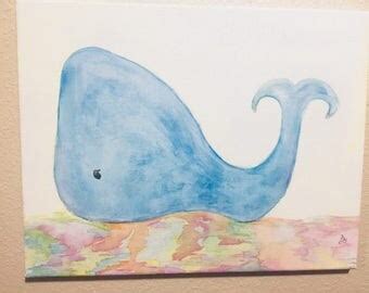 BOWHEAD WHALE Original Painting Art Fish Watercolor