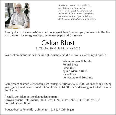 Oskar Blust Hommages