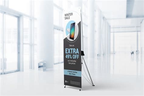 X Stand Banner Mockups