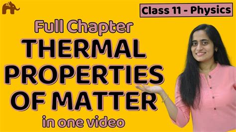 Thermal Properties Of Matter Class Chapter Cbse Neet Jee Youtube