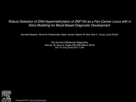 Robust Detection Of Dna Hypermethylation Of Znf As A Pan Cancer