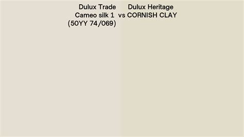 Dulux Trade Cameo Silk Yy Vs Dulux Heritage Cornish Clay