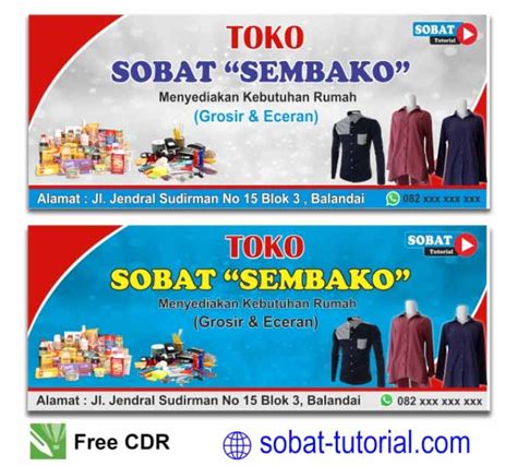 Contoh Desain Spanduk Toko Sembako Format Cdr Sobat Tutorial