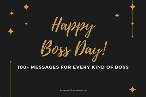 Happy Boss Day! 100+ Messages For Every Kind Of Boss | Poems and Occasions