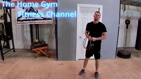 Standing Chest Press Using Resistance Bands Youtube