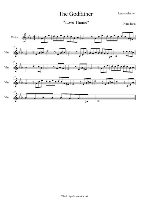 Godfather Violin Sheet Music Free Sheet Music