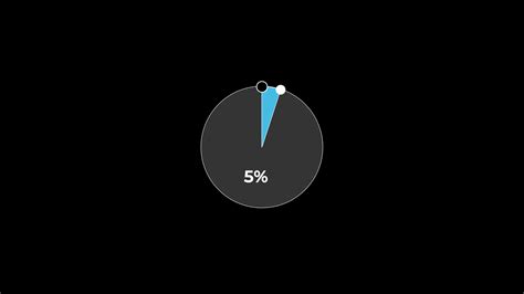 Pie Chart 0 to 5 Percentage Infographics Loading Circle Ring or ...