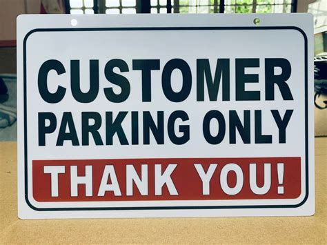 CUSTOMER PARKING ONLY PVC WALL SIGNAGE 7.8x11 inches | Lazada PH