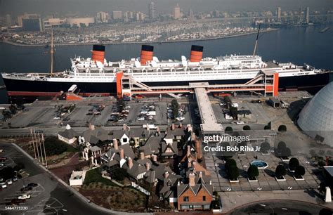 Aerial View Of The Rms Queen Mary December 1 1982 Berthed In Long